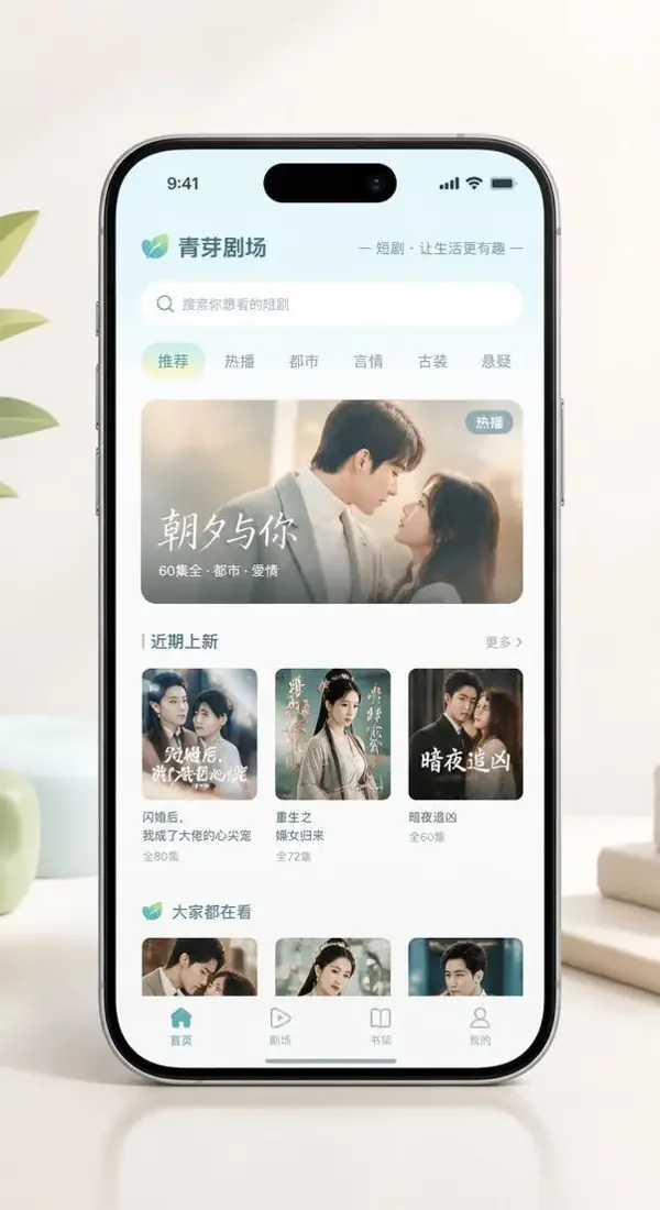 南瓜短剧APP - 甜宠短剧免费看 南瓜短剧 APP 手机界面展示